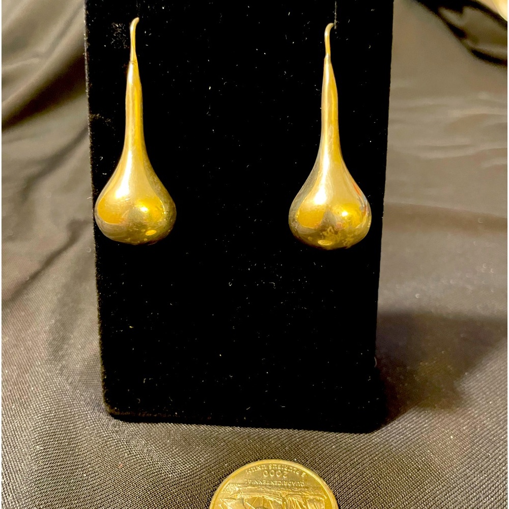 Silver hollow drop earrings 925